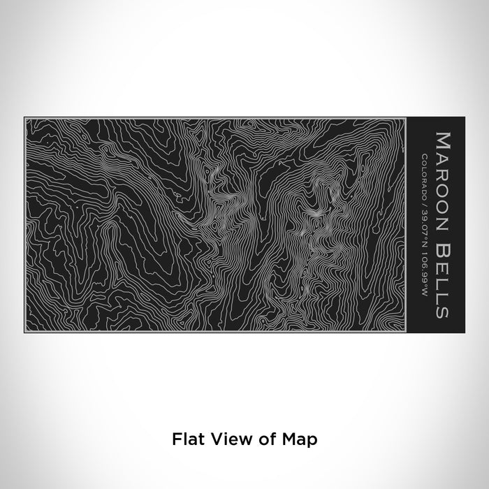 Rendered View of Maroon Bells Colorado Map Engraving on 17oz Stainless Steel Insulated Cola Bottle in Black