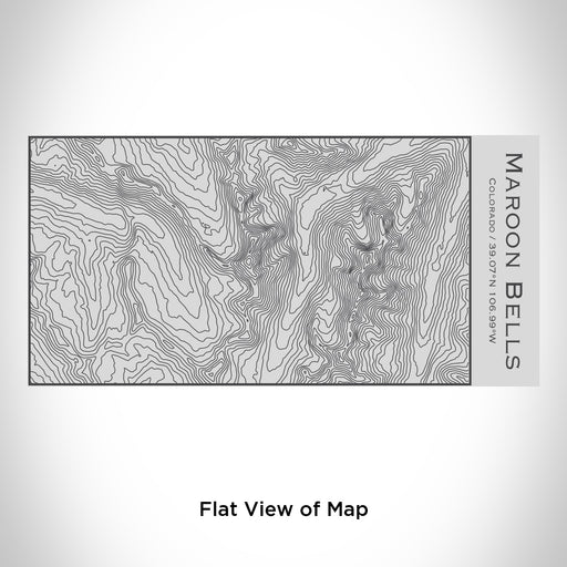 Rendered View of Maroon Bells Colorado Map Engraving on 17oz Stainless Steel Insulated Cola Bottle