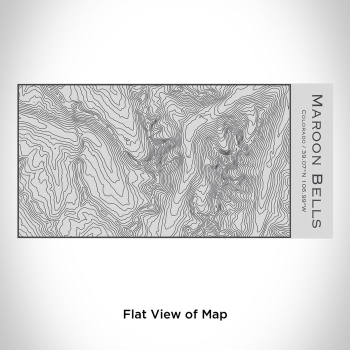 Rendered View of Maroon Bells Colorado Map Engraving on 17oz Stainless Steel Insulated Cola Bottle