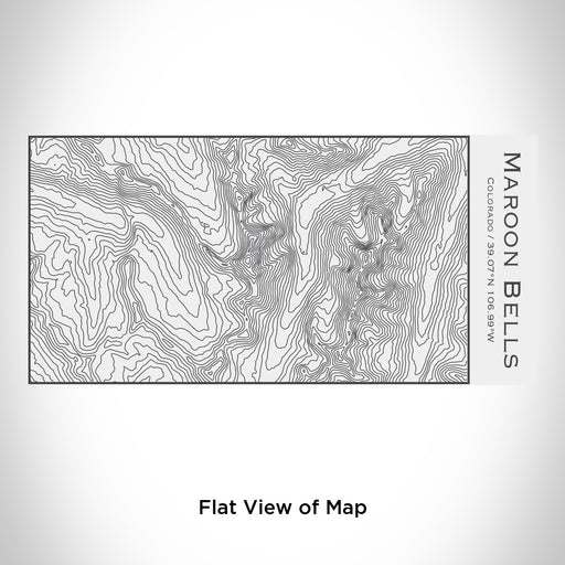 Rendered View of Maroon Bells Colorado Map Engraving on 17oz Stainless Steel Insulated Cola Bottle in White