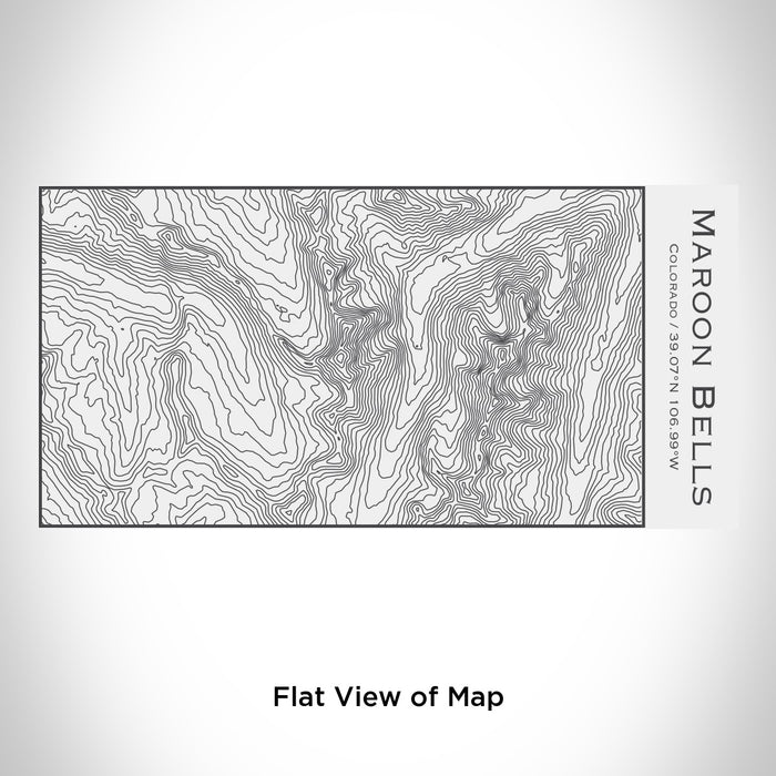 Rendered View of Maroon Bells Colorado Map Engraving on 17oz Stainless Steel Insulated Cola Bottle in White