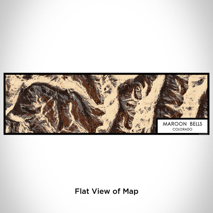 Flat View of Map Custom Maroon Bells Colorado Map Enamel Mug in Ember