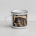 Left View Custom Maroon Bells Colorado Map Enamel Mug in Ember