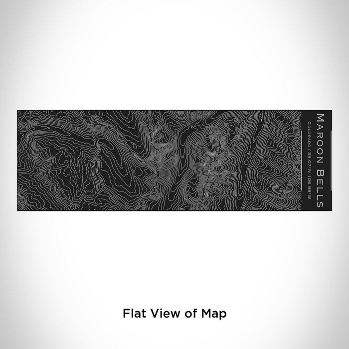 Rendered View of Maroon Bells Colorado Map Engraving on 10oz Stainless Steel Insulated Cup with Sliding Lid in Black