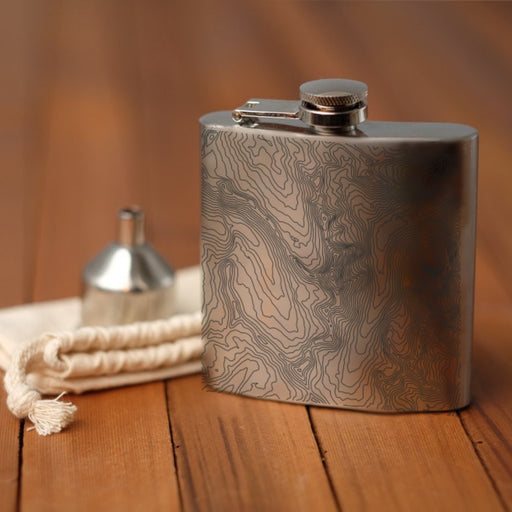 Maroon Bells Colorado Custom Engraved City Map Inscription Coordinates on 6oz Stainless Steel Flask