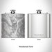 Rendered View of Maroon Bells Colorado Map Engraving on 6oz Stainless Steel Flask