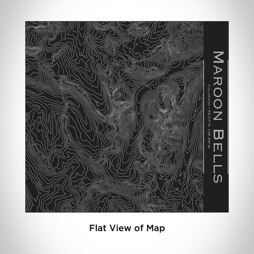 Rendered View of Maroon Bells Colorado Map Engraving on 17oz Stainless Steel Insulated Tumbler in Black