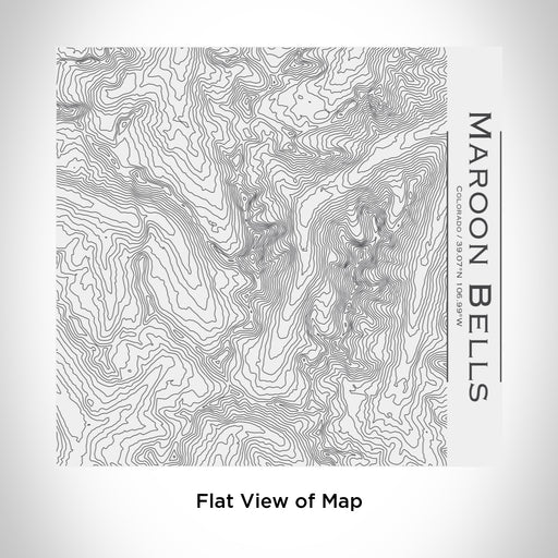 Rendered View of Maroon Bells Colorado Map Engraving on 17oz Stainless Steel Insulated Tumbler in White