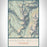 Maroon Bells Colorado Map Print Portrait Orientation in Woodblock Style With Shaded Background