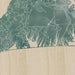 Martha's Vineyard Massachusetts Map Print in Afternoon Style Zoomed In Close Up Showing Details
