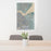 24x36 Martinez California Map Print Portrait Orientation in Afternoon Style Behind 2 Chairs Table and Potted Plant