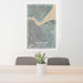 24x36 Martinez California Map Print Portrait Orientation in Afternoon Style Behind 2 Chairs Table and Potted Plant