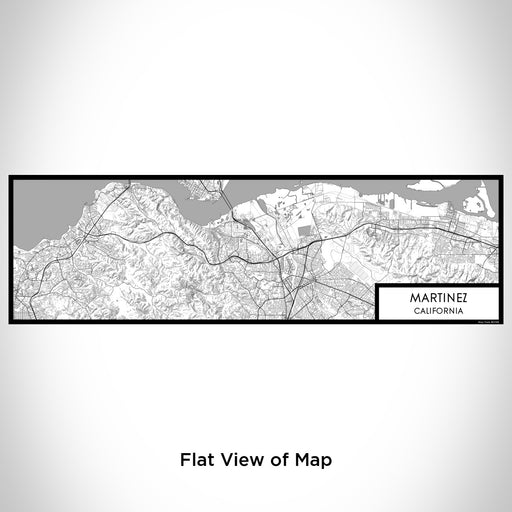 Flat View of Map Custom Martinez California Map Enamel Mug in Classic