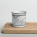 Front View Custom Martinez California Map Enamel Mug in Classic on Cutting Board