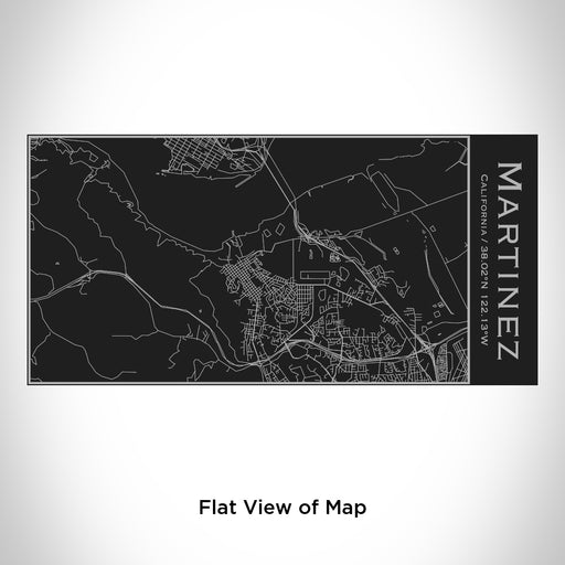 Rendered View of Martinez California Map Engraving on 17oz Stainless Steel Insulated Cola Bottle in Black