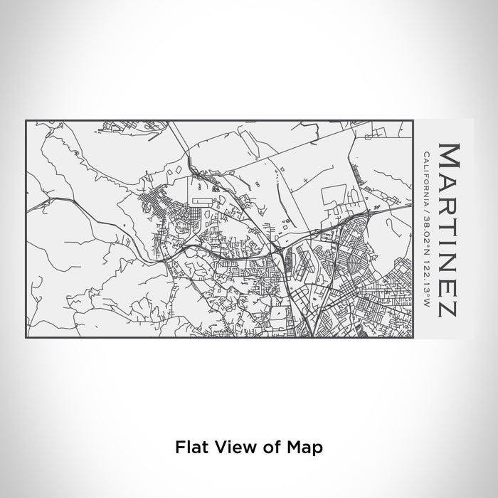 Rendered View of Martinez California Map Engraving on 17oz Stainless Steel Insulated Cola Bottle in White