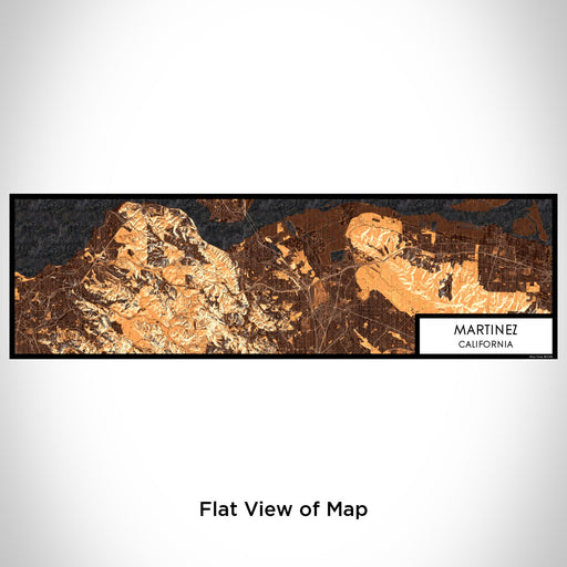 Flat View of Map Custom Martinez California Map Enamel Mug in Ember