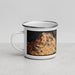 Left View Custom Martinez California Map Enamel Mug in Ember