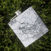 Martinez California Custom Engraved City Map Inscription Coordinates on 6oz Stainless Steel Flask in White