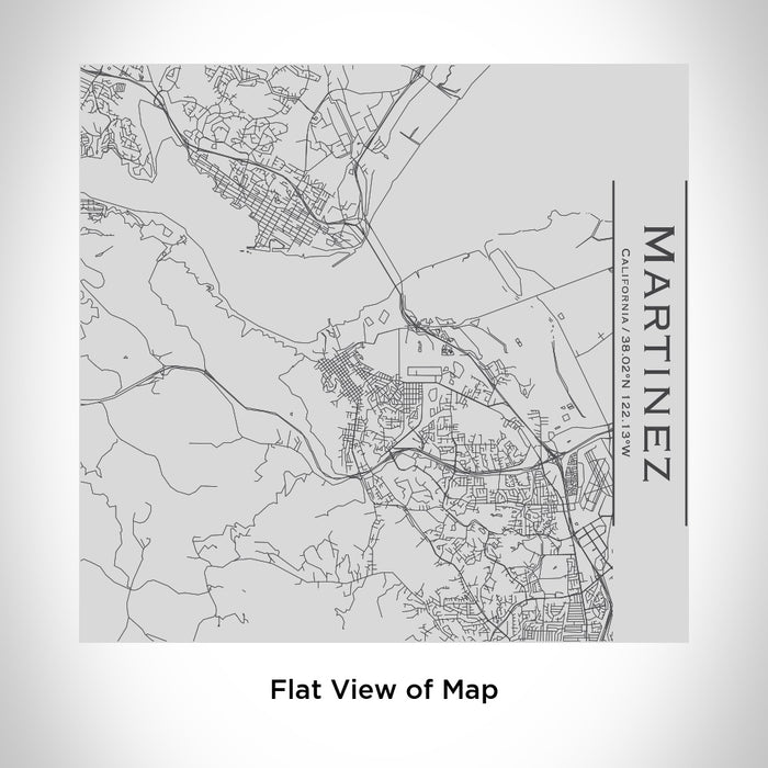 Rendered View of Martinez California Map Engraving on 17oz Stainless Steel Insulated Tumbler