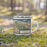 Right View Custom Martinez California Map Enamel Mug in Woodblock on Grass With Trees in Background
