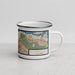 Right View Custom Martinez California Map Enamel Mug in Woodblock