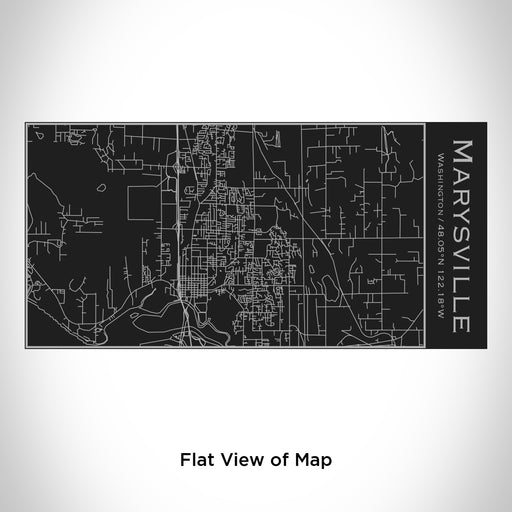 Rendered View of Marysville Washington Map Engraving on 17oz Stainless Steel Insulated Cola Bottle in Black