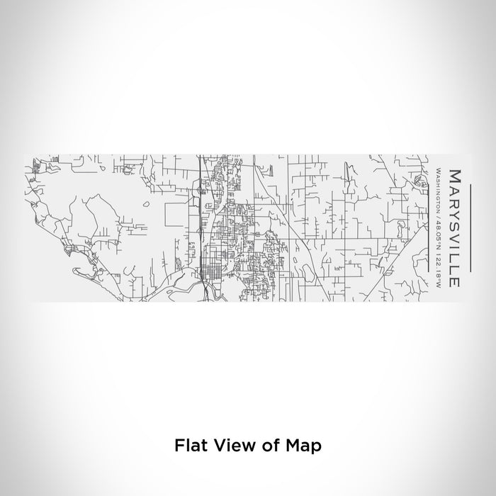 Rendered View of Marysville Washington Map Engraving on 10oz Stainless Steel Insulated Cup with Sliding Lid in White