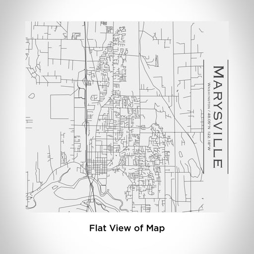 Rendered View of Marysville Washington Map Engraving on 17oz Stainless Steel Insulated Tumbler in White