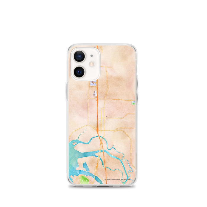 Custom Marysville Washington Map iPhone 12 mini Phone Case in Watercolor