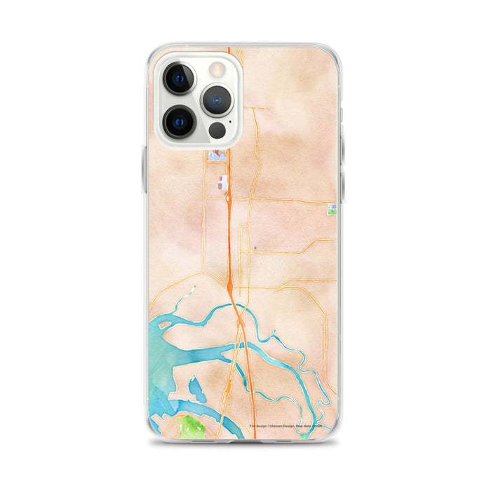 Custom Marysville Washington Map iPhone 12 Pro Max Phone Case in Watercolor