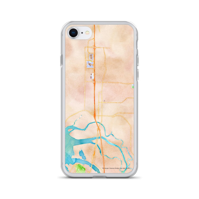 Custom Marysville Washington Map iPhone SE Phone Case in Watercolor