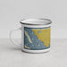 Left View Custom Marysville Washington Map Enamel Mug in Woodblock