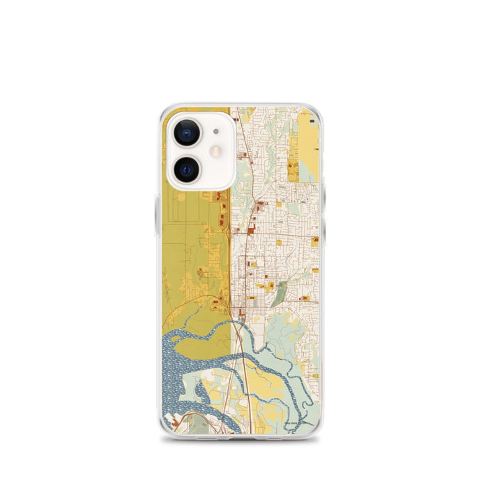 Custom Marysville Washington Map iPhone 12 mini Phone Case in Woodblock