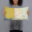 Person holding 20x12 Custom Marysville Washington Map Throw Pillow in Woodblock