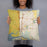 Person holding 18x18 Custom Marysville Washington Map Throw Pillow in Woodblock