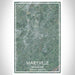 Maryville Tennessee Map Print Portrait Orientation in Afternoon Style With Shaded Background