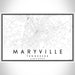 Maryville Tennessee Map Print Landscape Orientation in Classic Style With Shaded Background