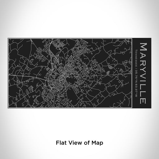 Rendered View of Maryville Tennessee Map Engraving on 17oz Stainless Steel Insulated Cola Bottle in Black