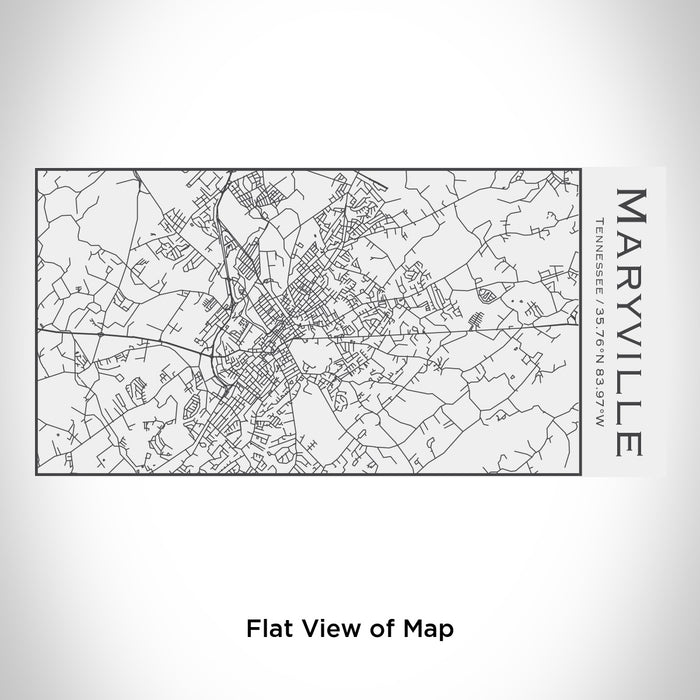 Rendered View of Maryville Tennessee Map Engraving on 17oz Stainless Steel Insulated Cola Bottle in White