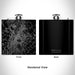 Rendered View of Maryville Tennessee Map Engraving on 6oz Stainless Steel Flask in Black