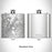 Rendered View of Maryville Tennessee Map Engraving on 6oz Stainless Steel Flask