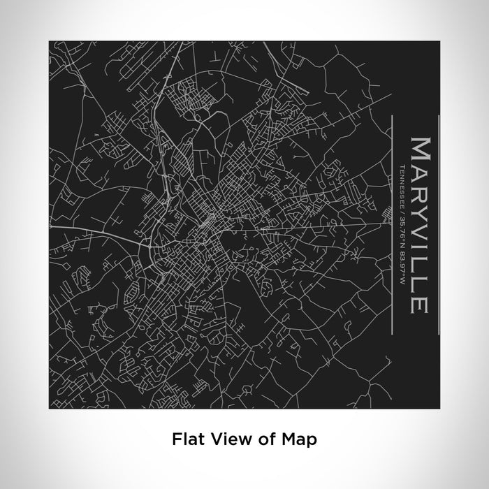 Rendered View of Maryville Tennessee Map Engraving on 17oz Stainless Steel Insulated Tumbler in Black