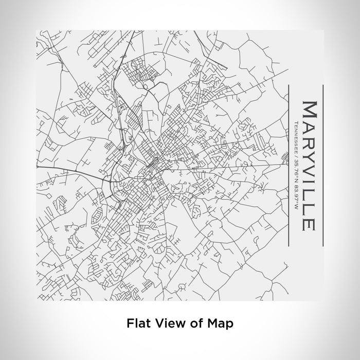 Rendered View of Maryville Tennessee Map Engraving on 17oz Stainless Steel Insulated Tumbler in White