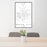 24x36 Mason City Iowa Map Print Portrait Orientation in Classic Style Behind 2 Chairs Table and Potted Plant