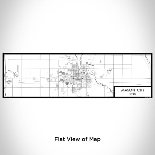 Flat View of Map Custom Mason City Iowa Map Enamel Mug in Classic
