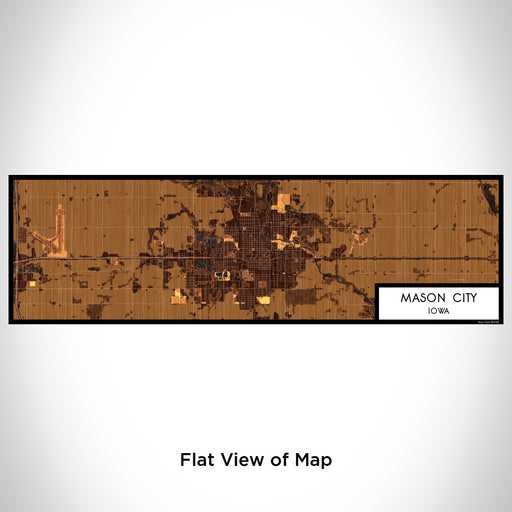 Flat View of Map Custom Mason City Iowa Map Enamel Mug in Ember