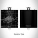 Rendered View of Mason City Iowa Map Engraving on 6oz Stainless Steel Flask in Black