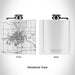 Rendered View of Mason City Iowa Map Engraving on 6oz Stainless Steel Flask in White