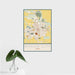 16x24 Mason City Iowa Map Print Portrait Orientation in Woodblock Style With Tropical Plant Leaves in Water